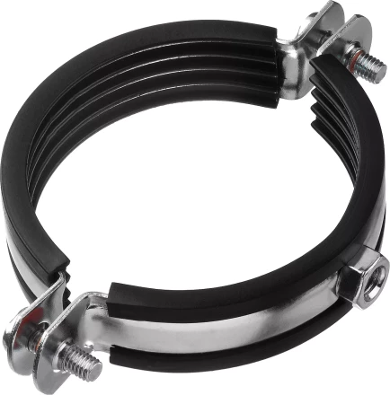 Хомут трубный с гайкой, оцинкованный, 2 1/2&quot;, 6шт, ЗУБР Мастер 37850-75-80 37850-75-80 купить в Тюмени