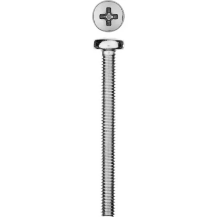 Винт DIN 7985 M4x40мм, 9шт, кл. пр. 4.8, оцинкованный, ЗУБР 303156-04-040 купить в Тюмени