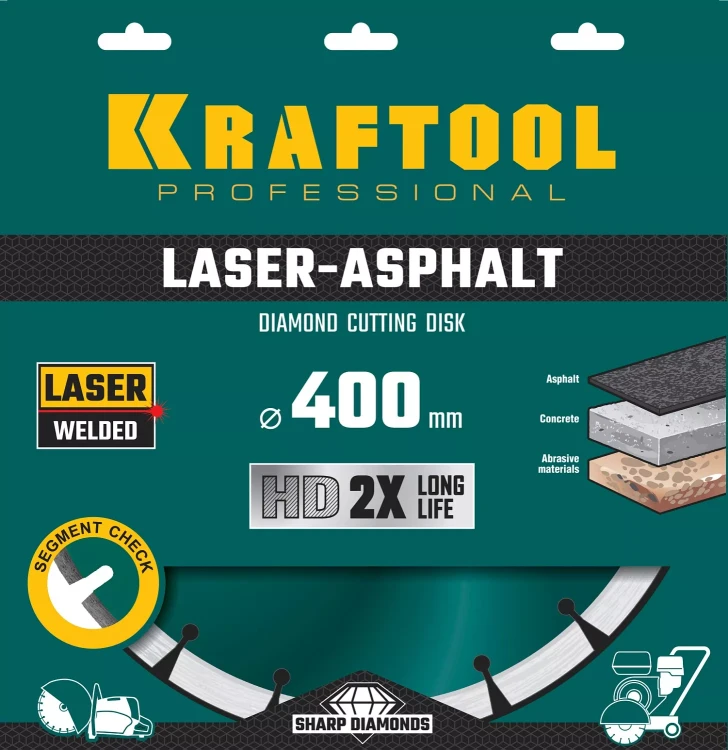 Диски алмазные отрезные для бетонорезов и швонарезчиков ASPHALT 36687-400 купить в Тюмени
