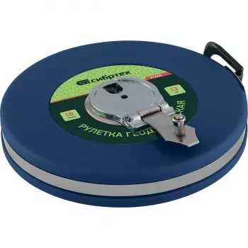 Рулетка геодезическая 30 м х 13 мм СИБРТЕХ закрытый корпус фиберглассовая лента 31262 купить в Тюмени