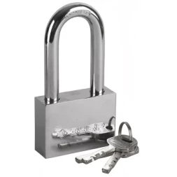 Замок ЗУБР &quot;МАСТЕР&quot; навесной, стальной корпус, закаленная удлиненная дужка, 60мм 3710-60-1