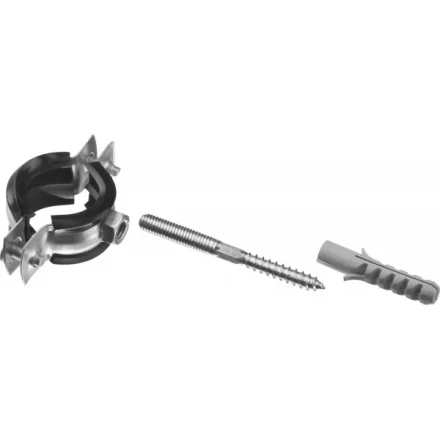 ЗУБР "МАСТЕР". Хомут трубный с гайкой, оцинкованный, в комплекте с сантехнической шпилькой и дюбелем, 3/4", 1шт 37866-26-30 купить в Тюмени