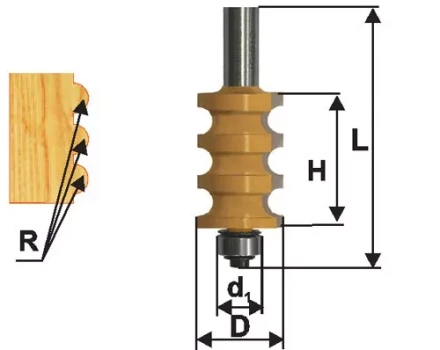 Фреза кром фигурная ф222х26мм R3мм хв 12мм 10691 купить в Тюмени