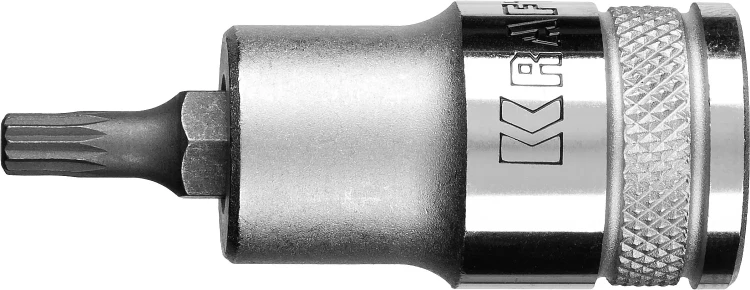 Торцовая бита-головка KRAFTOOL "INDUSTRIE QUALITAT", материал S2, SPLINE, сатинированная, 1/2", M5 27911-05_z01 купить в Тюмени