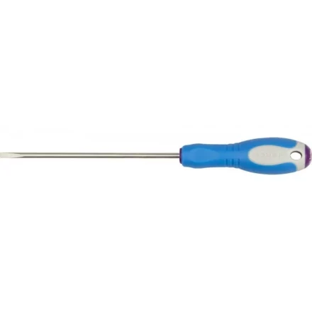 Отвертка ЗУБР, Cr-V сталь, трехкомпонентная рукоятка, цветовая индикация типа шлица, SL, 3,0x100мм 25251-3.0-100 купить в Тюмени
