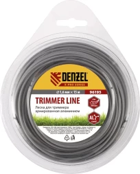 Леска для триммера армированная алюминием X-Pro звезда 1,6мм х 15м блистер Россия Denzel 96195