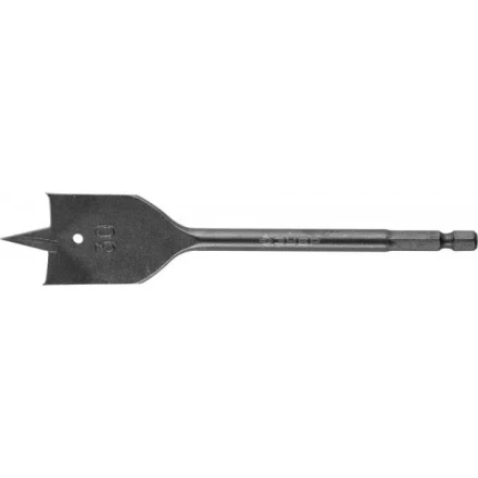 ЗУБР &quot;ЭКСПЕРТ&quot;. Сверло по дереву перьевое, шестигранный хвостовик 1/4&quot; с проточкой, 30х152мм 29503-30 купить в Тюмени