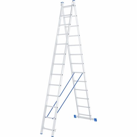 Лестница алюминиевая 2х13 ступеней двухсекционная СИБРТЕХ 97913 купить в Тюмени