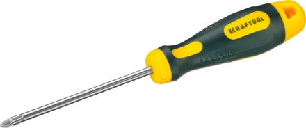 Отвертка KRAFTOOL, Cr-Mo-V сталь, двухкомпонентная противоскользящая рукоятка, PZ, №2x100мм 250073-2-100 купить в Тюмени