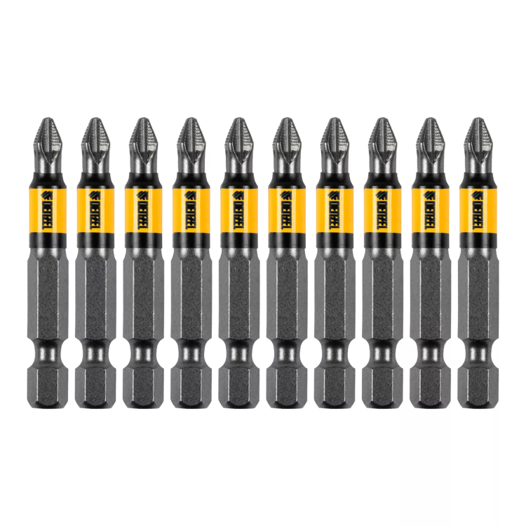 Бита PH2х50, сталь S2, цилиндр., 10 шт. Е 6,3 Denzel 11641 купить в Тюмени