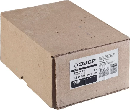 Гвозди ЗУБР &quot;МАСТЕР&quot; винтовые оцинкованные чертеж № 7811-7335, 2,8х40мм, 5кг 305270-28-040 купить в Тюмени