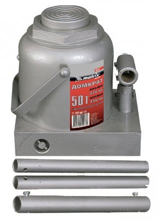 Домкрат гидравлический бутылочный 50 т h подъема 236–356 мм  MATRIX MASTER 50737 купить в Тюмени