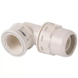 Муфта ЗУБР &quot;ШиреФит&quot; соединительная угловая 90°, &quot;штуцер с гайкой - внутренняя резьба&quot;, 26мм-3/4&quot; 51466-26-3/4