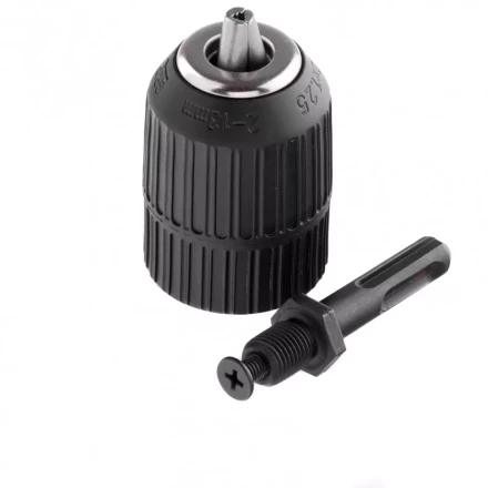 Патрон для дрели БЗП 2-13 мм М12 х 1,25 адаптер SDS Plus .Сибртех 168147 купить в Тюмени