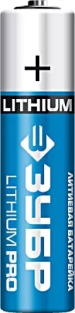 Батарейка ЗУБР &quot;Lithium PRO&quot;, литиевая Li-FeS2, &quot;AAA&quot;, 1,5В, 2шт 59201-2C купить в Тюмени