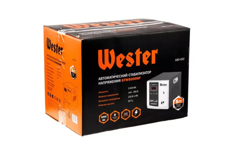 Стабилизатор напряжения WESTER STW5000NP купить в Тюмени