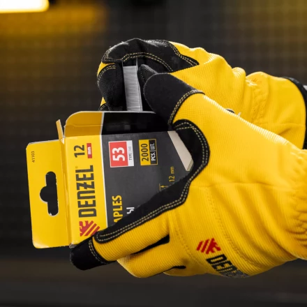 Скобы Denzel 12 мм, для мебельного степлера, тип 53, 2000 шт. 41103 купить в Тюмени