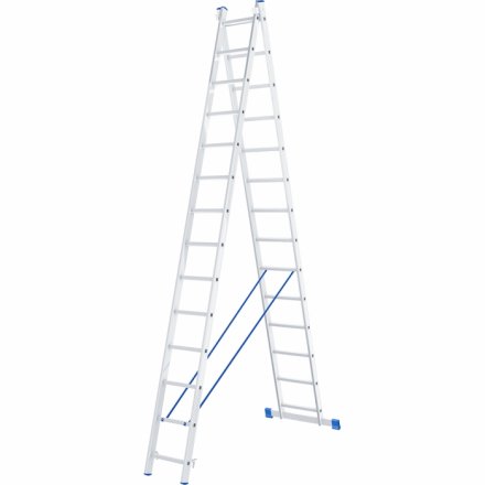 Лестница алюминиевая 2х14 ступеней двухсекционная СИБРТЕХ 97914 купить в Тюмени