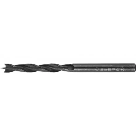 ЗУБР. Сверло спиральное по дереву с М-образной заточкой, сталь 65Г, 6х90мм 29421-090-06 купить в Тюмени