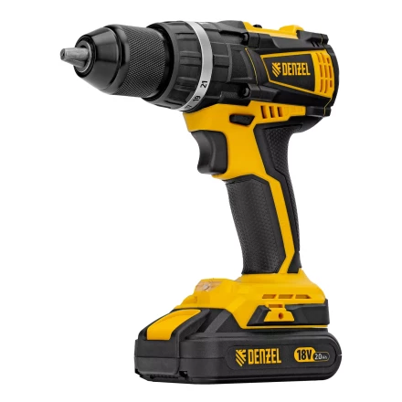 Дрель-шуруповерт аккумуляторная ударная бесщет Denzel CIDB-IB-18-02 26130, Li-Ion, 18 В, 2 акк. купить в Тюмени