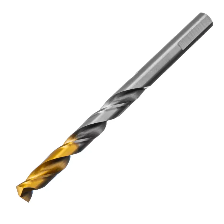 Сверло спиральное по металлу Denzel 8 x 117 мм, Р6М5, Golden Tip, 718239 купить в Тюмени