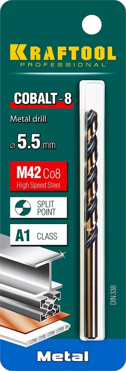 Сверла по металлу HSS-Co 29656-5.5 купить в Тюмени