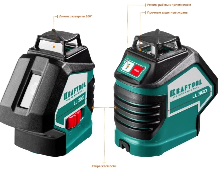 Нивелиры лазерные LL-360, 360 град, 20/70м, IP54 34645-3 купить в Тюмени