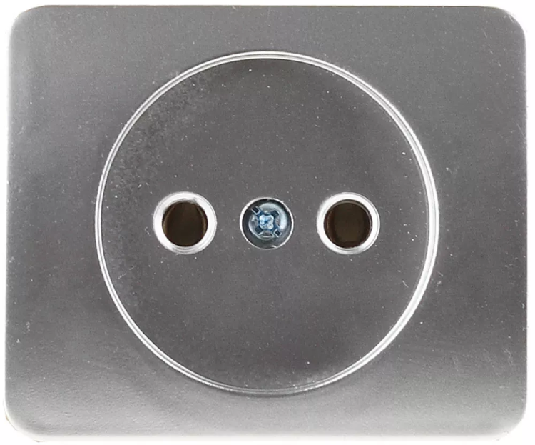 Розетка СВЕТОЗАР "ГАММА" без заземления, одинарная, без вставки и рамки, цвет светло-серый металлик, 16А/~250В SV-54100-SM купить в Тюмени