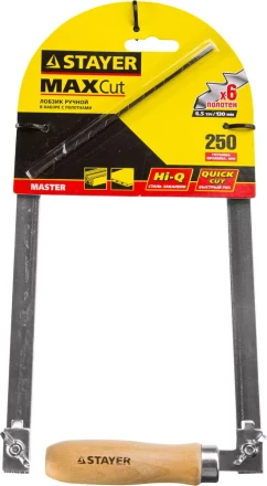 Лобзик STAYER &quot;MASTER&quot;, деревянная ручка, 130х250мм без полотен 1530-25_z01 купить в Тюмени