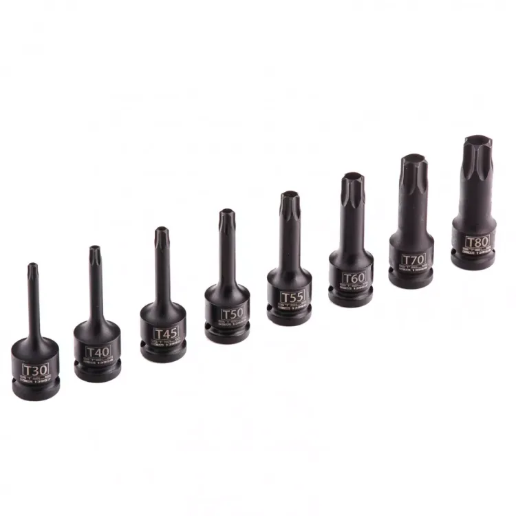 Набор ударных торцевых головок TORX 1/2",  в кейсе 8 шт Stels 13999 купить в Тюмени