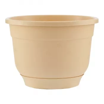 Горшок Флокс с поддоном бежевый 1,5 л PALISAD 69226 купить в Тюмени