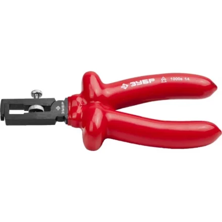 Пассатижи ЗУБР &quot;МАСТЕР&quot; &quot;ЭЛЕКТРИК&quot; для зачистки проводов диэлектрические, высоковольтные до~1000В, d до 5мм, S поперечн сеч кабеля до 10мм2, 160мм 2214-9-16_z02 купить в Тюмени