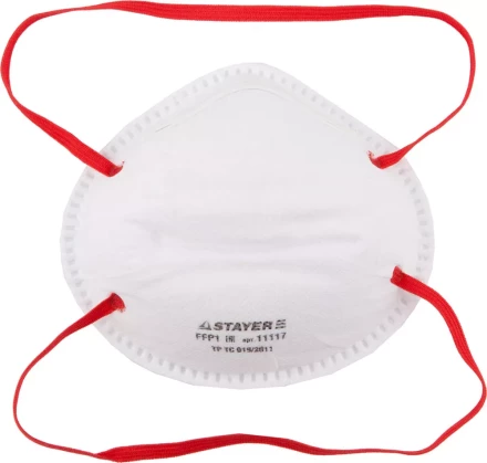 Полумаска фильтрующая STAYER &quot;MASTER&quot; коническая, многослойная, класс защиты FFP1 11117 купить в Тюмени