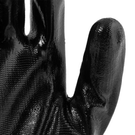 Перчатки полиэфирные с черным нитрильным покрытием, размер 9, 13 класс вязки// Сибртех 678635 купить в Тюмени