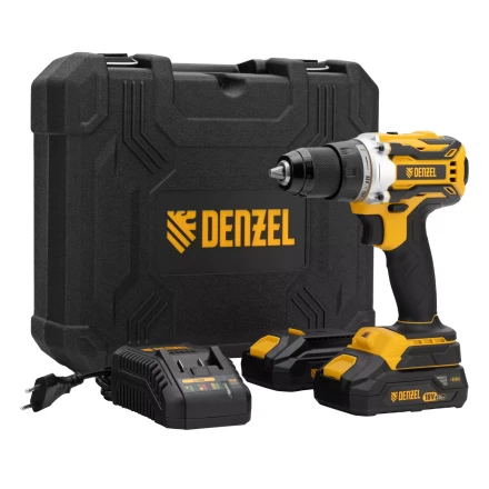Дрель-шуруповерт аккумуляторная Denzel  BLDL-18-0 26140, бесщет.2 Li-Ion, 18 В купить в Тюмени