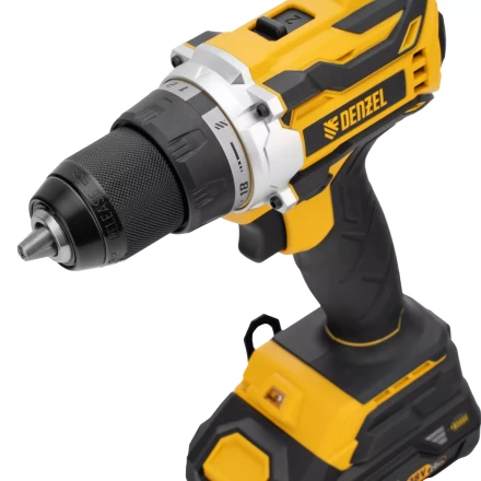 Дрель-шуруповерт аккумуляторная Denzel  BLDL-18-0 26140, бесщет.2 Li-Ion, 18 В купить в Тюмени