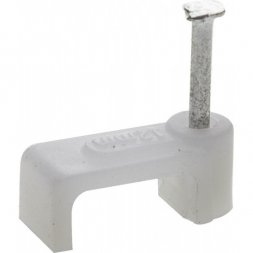 Скоба-держатель для плоского кабеля, с оцинкованным гвоздем, 12 мм, 60 шт, STAYER Master 4511-12 4511-12