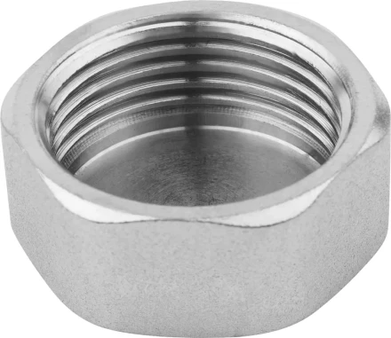 Заглушка ЗУБР &quot;ЭКСПЕРТ&quot;, никелированная латунь, 6-ти гранная головка, внутренняя резьба, 3/4&quot; 51297-3/4 купить в Тюмени