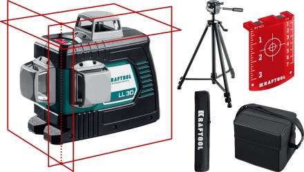 Нивелиры лазерные LL-3D, 360 град, 20/70м, IP54 34640-3 купить в Тюмени