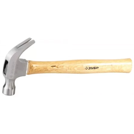 Молоток-гвоздодер ЗУБР кованый, с деревянной рукояткой, 375г 20237-375 купить в Тюмени