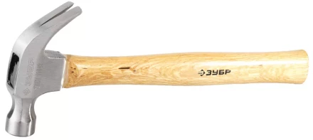 Молоток-гвоздодер ЗУБР кованый, с деревянной рукояткой, 375г 20237-375 купить в Тюмени