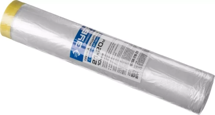 Пленка ЗУБР &quot;ПРОФЕССИОНАЛ&quot; защитная с клейкой лентой, HDPE, 10мкм, 2,1х20м 12250-210-20 купить в Тюмени