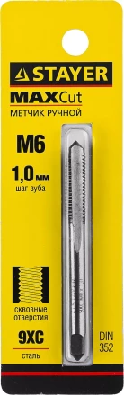 Метчик STAYER "MASTER" одинарный, для сквозных отверстий, сталь 9ХС, М6х1,0 28020-06-1.0 купить в Тюмени