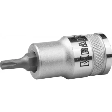 Торцовая бита-головка KRAFTOOL &quot;INDUSTRIE QUALITAT&quot;, материал S2, TORX, сатинированная, 1/2&quot;, Т25 27905-25_z01 купить в Тюмени