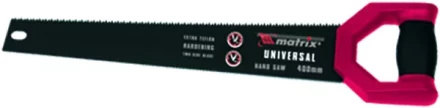 Ножовка по дереву UNIVERSAL,350 мм две рабочие кромки 13-14 TPI и 7-8 TPI,тефлоновое покр. MATRIX 23570 купить в Тюмени