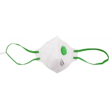 Полумаска фильтрующая ЗУБР &quot;МАСТЕР&quot; плоская, с клапаном, многослойная, класс защиты FFP2 11166-2 купить в Тюмени