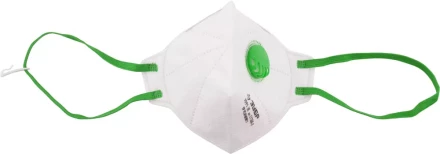 Полумаска фильтрующая ЗУБР &quot;МАСТЕР&quot; плоская, с клапаном, многослойная, класс защиты FFP2 11166-2 купить в Тюмени