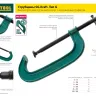 Струбцина, KRAFTOOL 32011-080-300, тип "F", DIN 5117, двухкомпонентная ручка, 80х300мм 32011-080-300 купить в Тюмени