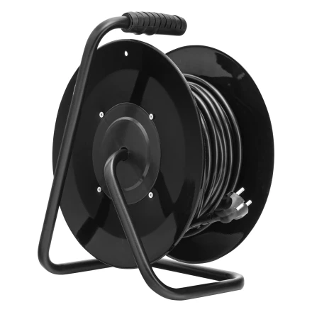 Удлинитель силовой Сибртех 20 м, 16А, тип УХз16, ПВС 3 x 2.5 мм, на стальной катушке, 4 розетки  95872 купить в Тюмени