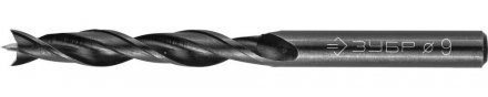 ЗУБР. Сверло спиральное по дереву с М-образной заточкой, сталь 65Г, 9х115мм 29421-115-09 купить в Тюмени